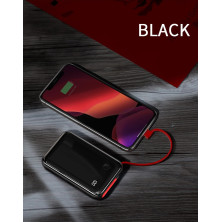 УМБ Baseus Mini S 10000mAh 15W 3A з технологією QC3.0 + PD3.0 і Type-C кабелем Чорний