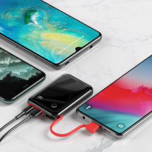 УМБ Baseus Mini S 10000mAh 15W 3A з технологією QC3.0 + PD3.0 і Type-C кабелем Чорний
