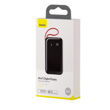УМБ Baseus Mini S 10000mAh 15W 3A з технологією QC3.0 + PD3.0 і Type-C кабелем Чорний