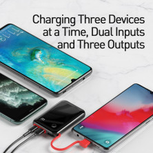 УМБ Baseus Mini S 10000mAh 15W 3A з технологією QC3.0 + PD3.0 і Type-C кабелем Чорний