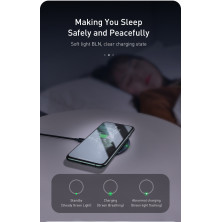 Беспроводное зарядное устройство Baseus Simple NEW Wireless Charger с технологией Qi 15W Прозрачный