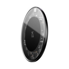 Беспроводное зарядное устройство Baseus Simple NEW Wireless Charger с технологией Qi 15W Прозрачный