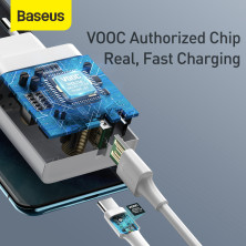 Сетевое зарядное устройство Baseus Speed PPS QC3.0+PD3.0 30W VOOC USB+Type-C 5A + Кабель VOOC Type-C to Type-C 5A 1м Белый
