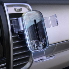 Беспроводное автомобильное зарядное устройство Baseus Explore 2in1 с технологией Qi 15W 2A Прозрачный