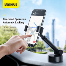 Автодержатель для телефона Baseus Simplism Gravity на торпедо Черный