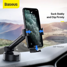 Автодержатель для телефона Baseus Simplism Gravity на торпедо Черный