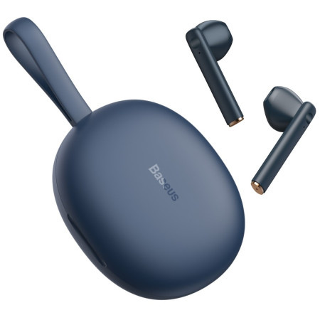 Бездротові Bluetooth навушники Baseus Encok TWS W05 з функцією бездротової зарядки Qi СинІй