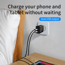 Сетевое зарядное устройство Baseus Speed Mini Dual U Charger 2USB 2.1A 10.5W Черный