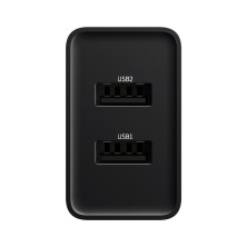 Сетевое зарядное устройство Baseus Speed Mini Dual U Charger 2USB 2.1A 10.5W Черный