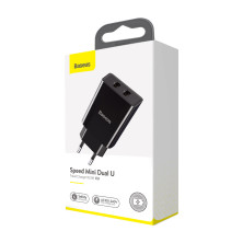 Сетевое зарядное устройство Baseus Speed Mini Dual U Charger 2USB 2.1A 10.5W Черный