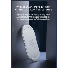 Беспроводное зарядное устройство Baseus Simple 2in1 For Phone+Pods Pro с технологией Qi 15W 2A Белый