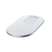 Беспроводное зарядное устройство Baseus Simple 2in1 For Phone+Pods Pro с технологией Qi 15W 2A Белый