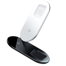 Беспроводное зарядное устройство Baseus Simple 2in1 For Phone+Pods Pro с технологией Qi 15W 2A Белый