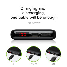 УМБ Baseus Mini S Digital Display 10000mAh 15W з технологією PD Чорний