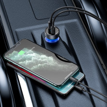Автомобильное зарядное устройство Baseus Particular Digital QC 4.0+PD3.0 PPS 65W USB + Type-C 5A Черный