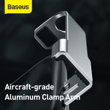 Автотримач з Бездротовою зарядкою Baseus Rock-Solid з технологією Qi 10W і зарядкою в прикурювач QC 3.0 30W 2USB 5A Сріблястий