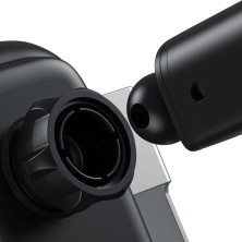 Автотримач з Бездротовою зарядкою Baseus Rock-Solid з технологією Qi 10W і зарядкою в прикурювач QC 3.0 30W 2USB 5A Сріблястий