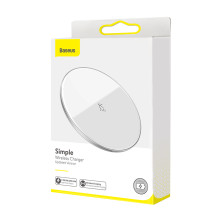 Беспроводное зарядное устройство Baseus Simple NEW Wireless Charger с технологией Qi 15W Белый