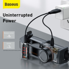Селфи-монопод Baseus Lovely Uniaxial 3in1 с функцией штатива стабилизатором и пультом Bluetooth Черный