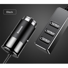 Автомобильное зарядное устройство Baseus Enjoy Together 4 USB 5.5A Черный