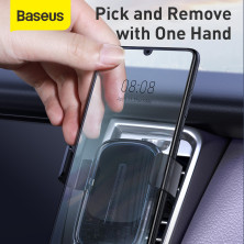 Автотримач для телефону Baseus Explore 2in1 в повітропровід з бездротовою зарядкою Qi 15W 2A Чорний