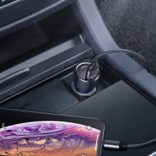 Автомобильное зарядное устройство Baseus Magic Series Dual Quick Charge Car Charger QC 4.0 45W USB + Type-C Синий