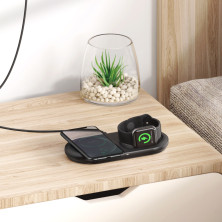 Беспроводное зарядное устройство Baseus Planet 2in1 с технологией Qi 10W MAX и адаптером 24W QC3.0 Черный