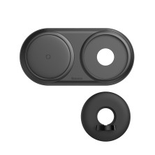 Беспроводное зарядное устройство Baseus Planet 2in1 с технологией Qi 10W MAX и адаптером 24W QC3.0 Черный