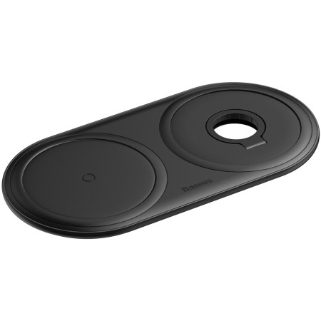 Беспроводное зарядное устройство Baseus Planet 2in1 с технологией Qi 10W MAX и адаптером 24W QC3.0 Черный