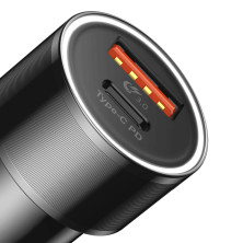 Автомобильное зарядное устройство Baseus Small Screw QC3.0 36W USB + Type-C PD Черный