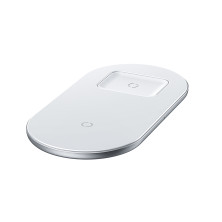 Беспроводное зарядное устройство Baseus Simple 2in1 For Phone+Pods с технологией Qi 18W MAX Белый