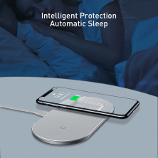 Беспроводное зарядное устройство Baseus Simple 2in1 For Phone+Pods с технологией Qi 18W MAX Белый