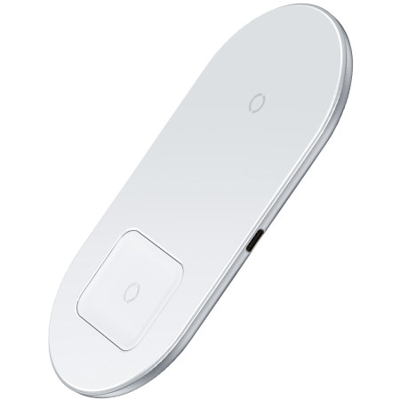 Беспроводное зарядное устройство Baseus Simple 2in1 For Phone+Pods с технологией Qi 18W MAX Белый
