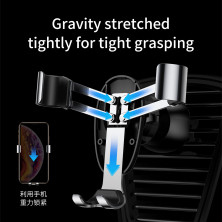 Автодержатель для телефона Baseus Mini Gravity Holder Черный