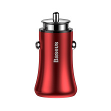 Автомобильное зарядное устройство Baseus Gentleman 2USB 4.8A Красный (CCALL-GB09)