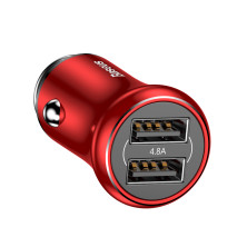Автомобильное зарядное устройство Baseus Gentleman 2USB 4.8A Красный (CCALL-GB09)