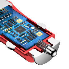 Автомобильное зарядное устройство Baseus Gentleman 2USB 4.8A Красный (CCALL-GB09)