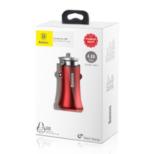 Автомобильное зарядное устройство Baseus Gentleman 2USB 4.8A Красный (CCALL-GB09)