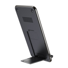 Беспроводная зарядка-подставка для телефона быстрая Baseus Three-coil Wireless Charging Pad Qi 10W Черная