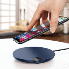 Бездротовий зарядний пристрій Baseus LED Display Wireless Charger з технологією Qi 10W Синій