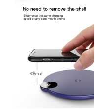 Бездротовий зарядний пристрій Baseus LED Display Wireless Charger з технологією Qi 10W Синій