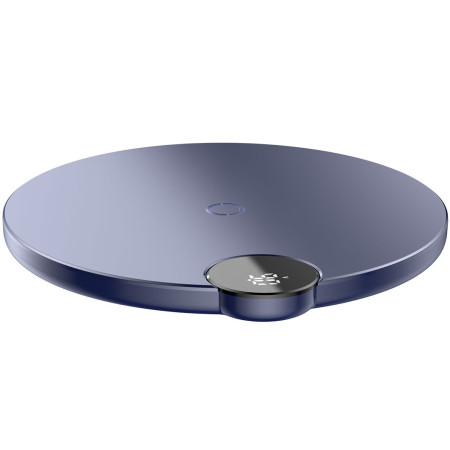 Бездротовий зарядний пристрій Baseus LED Display Wireless Charger з технологією Qi 10W Синій