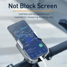 Мото-вело держатель для смартфона Baseus Armor Motorcycle Holder Серебристый