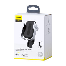 Мото-вело держатель для смартфона Baseus Armor Motorcycle Holder Серебристый