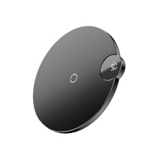 Бездротовий зарядний пристрій Baseus LED Display Wireless Charger з технологією Qi 10W Чорний