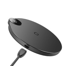 Бездротовий зарядний пристрій Baseus LED Display Wireless Charger з технологією Qi 10W Чорний