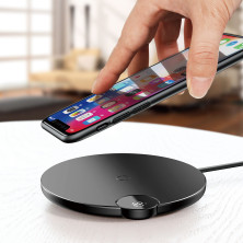 Бездротовий зарядний пристрій Baseus LED Display Wireless Charger з технологією Qi 10W Чорний