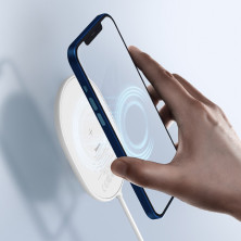 Бездротовий зарядний пристрій Baseus Light Magnetic з технологією Qi 15W 2A Білий