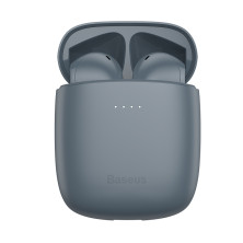 Бездротові Bluetooth навушники Baseus Encok TWS W04 Pro з функцією бездротової зарядки Qi Сірий