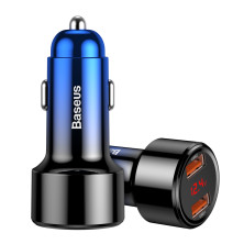 Автомобильное зарядное устройство Baseus Magic Series Dual Quick Charge Car Charger 45W 2USB Синий